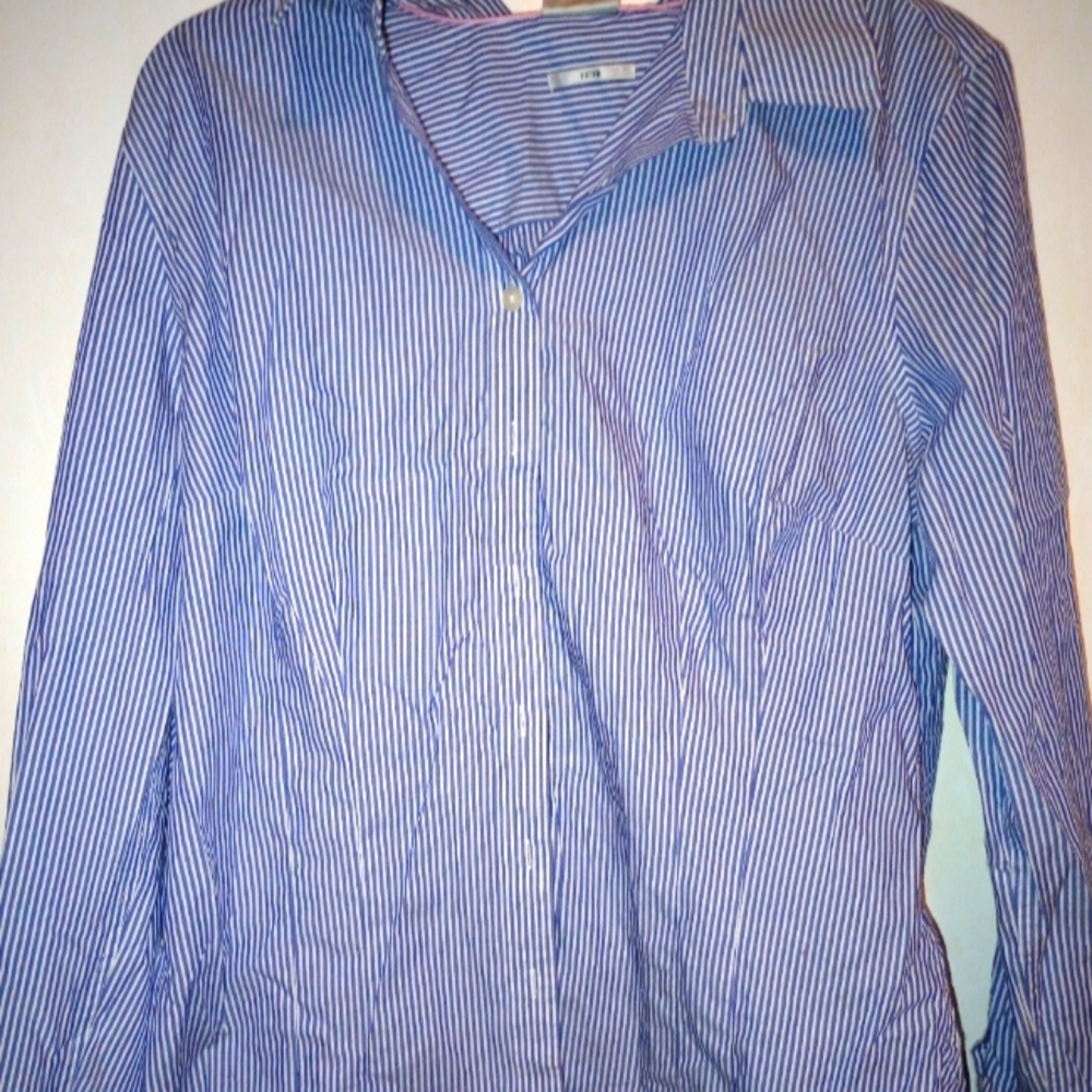Van Heusen Blue Striped Women's Top
